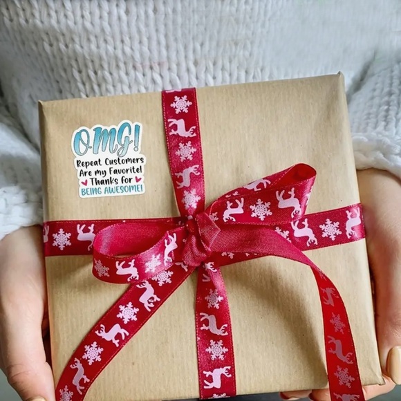 OMG! Thank You Stickers Repeat Customers Favorite Awesome Roll - 500 Count - Picture 6 of 10